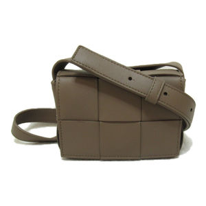 Bottega Veneta Cassette Lambskin Mini Shoulder Bag Grey